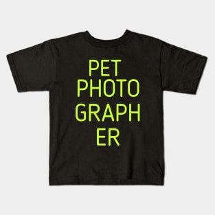 Pet Photographer Squares Kids T-Shirt